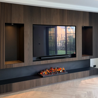 Optimyst Cassette Project RGB Multicolour Media Wall Electric Fire - Dimplex