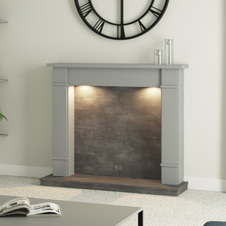 Cheshire 48" Flat-To-Wall Electric Stove Timber Inglenook - Flare