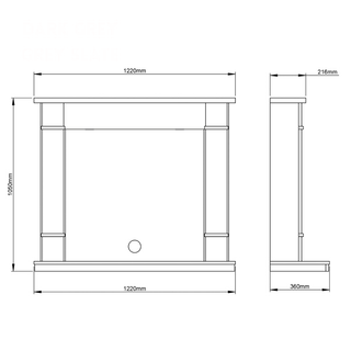 Cheshire 48" Flat-To-Wall Electric Stove Timber Inglenook - Flare