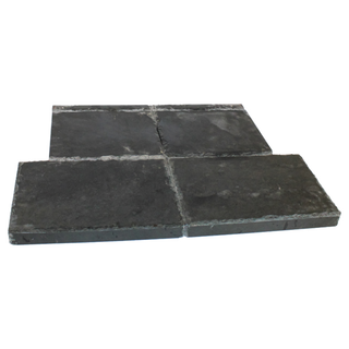 Chiselled Edge Slate Effect Tiled T-Shaped Hearth - M.A.C. Metalcraft