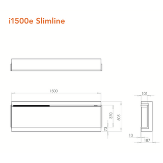 iRange Slimline 3-Sided Media Wall Electric Fire (92, 110, 150, 200) - Charlton & Jenrick