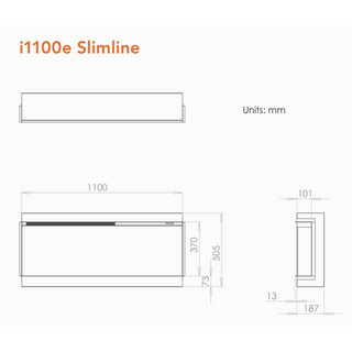 iRange Slimline 3-Sided Media Wall Electric Fire (92, 110, 150, 200) - Charlton & Jenrick