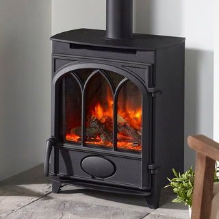 Alcaston Tracery Door 3D Ecoflame Electric Stove - Charlton & Jenrick