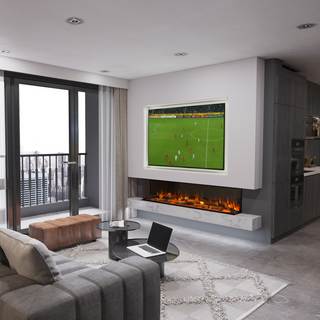 iRange Deep 3-Sided Media Wall Electric Fire (100, 125, 150, 180, 220) - Charlton & Jenrick