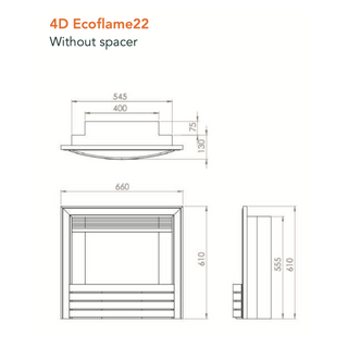 4D Ecoflame 22"