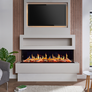 Luminosa RFT LCD 3-Sided Media Wall Electric Fire (110, 150, 185) - Charlton & Jenrick