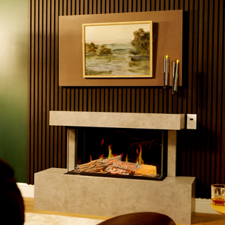 Luminosa RFT LCD 3-Sided Media Wall Electric Fire (800, 1100, 1500, 1850) - Charlton & Jenrick