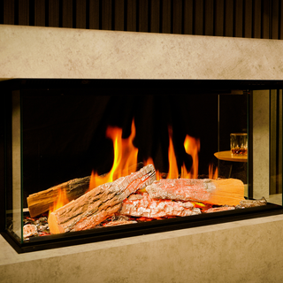 Luminosa RFT LCD 3-Sided Media Wall Electric Fire (800, 1100, 1500, 1850) - Charlton & Jenrick