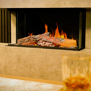 Luminosa RFT LCD 3-Sided Media Wall Electric Fire (800, 1100, 1500, 1850) - Charlton & Jenrick