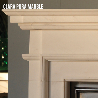 Aversa 58" Marble Fireplace Mantel Capital Fireplaces