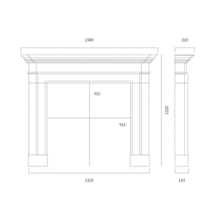 Clarence 59" Aegean Limestone Mantel
