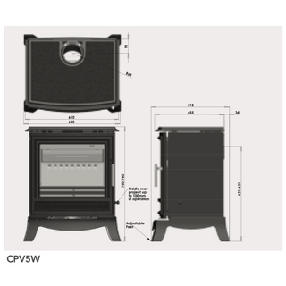 Purevision Classic Wide 5kW Free-Standing Stove