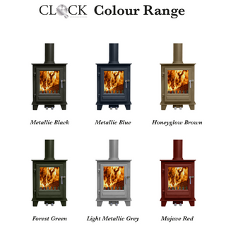 Blithfield Compact 5 5kW Solid Fuel Woodburning and Multifuel Freestanding Stove - Clock