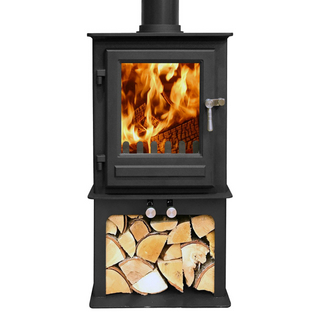 Blithfield Compact 5 5kW Solid Fuel Woodburning and Multifuel Freestanding Stove - Clock