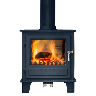 Blithfield DS Double-Sided 10kW Solid Fuel Woodburning and Multifuel Freestanding Stove - Clock