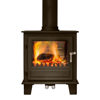 Blithfield DS Double-Sided 10kW Solid Fuel Woodburning and Multifuel Freestanding Stove - Clock