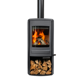 Brocksford CS5 5kW Solid Fuel Woodburning Cylindrical Freestanding Stove - Clock