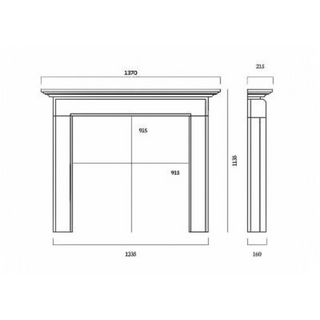 Colby 54" Aegean Limestone Fireplace Mantel