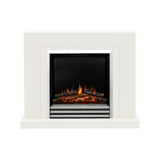 Colby 38" Flat-To-Wall Electric Fire and Fireplace Suite - Flare