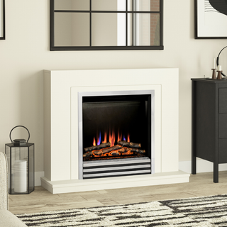 Colby 38" Flat-To-Wall Electric Fire and Fireplace Suite - Flare