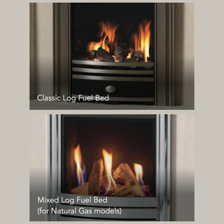 Paragon Core HE Mixed Log Effect Glass Fronted Gas Fire - Charlton & Jenrick