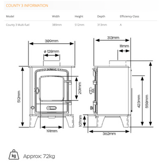 County 3 Multi Fuel Stove