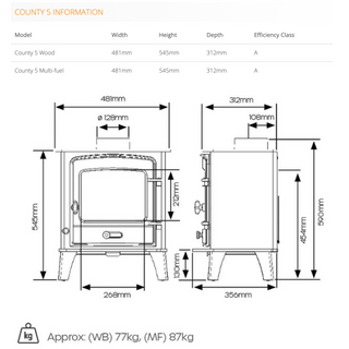 County 5 Multi Fuel Stove