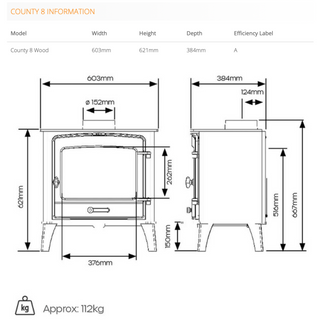 County 8 Wood Burning Stove