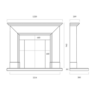 Dalton 48" Portuguese Limestone Suite