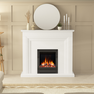 Diamond 52" Alpine Luxury Timber Flat-To-Wall IQFX Fire and Fireplace Suite