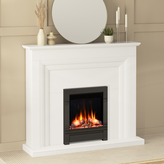 Diamond 52" Alpine Luxury Timber Flat-To-Wall IQFX Fire and Fireplace Suite