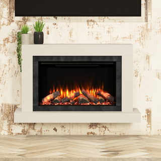 Diamond 47" Cherry Luxury Timber Wall Mounted IQFX Fire and Fireplace Suite