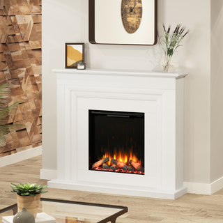 Diamond 52" Cypress Luxury Timber Flat-To-Wall IQFX Fire and Fireplace Suite