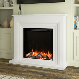 Diamond 52" Elm Luxury Timber Flat-To-Wall IQFX Fire and Fireplace Suite