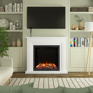 Diamond 52" Elm Luxury Timber Flat-To-Wall IQFX Fire and Fireplace Suite
