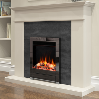 Diamond 52" Walnut Luxury Timber Flat-To-Wall IQFX Fire and Fireplace Suite
