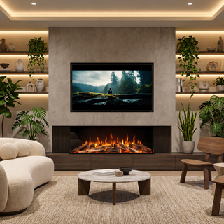 Visage 50 Opti-V Built-In Media Wall Electric Fire - Dimplex