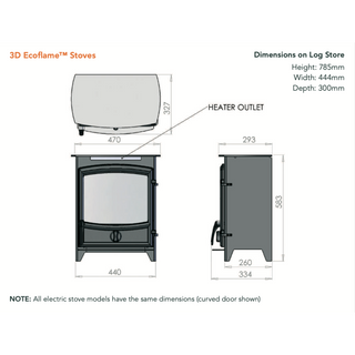 3D Ecoflame Electric Stove - Charlton & Jenrick