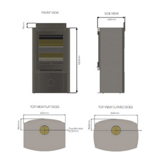 R5 Euro Solid Fuel Freestanding Stove - Di Lusso