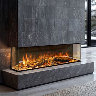 Celsi DLX 3-Sided Media Wall Electric Fire