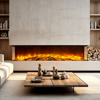 Celsi DLX 3-Sided Media Wall Electric Fire