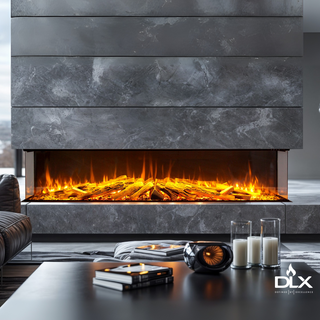Celsi DLX 3-Sided Media Wall Electric Fire