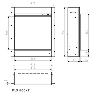 Celsi DLX Asencio 600XT Complete Limestone Fire and Fireplace Suite