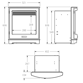 DLX Adonis Hearth Inset Electric Fire - Celsi