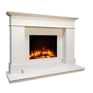 Celsi DLX Boticelli 600 Complete Limestone Fire and Fireplace Suite