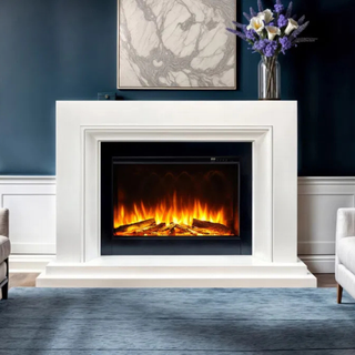 DLX Navarro 750 Flat-To-Wall Electric Fire and Fireplace Suite - Celsi