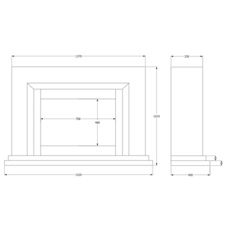 DLX Navarro 750 Flat-To-Wall Electric Fire and Fireplace Suite - Celsi