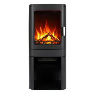 Spectre DLX LS Three-Sided Electric Stove with Log Store - Celsi
