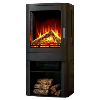Spectre DLX LS Three-Sided Electric Stove with Log Store - Celsi