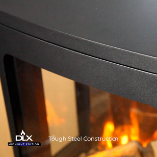 Spectre DLX LS Three-Sided Electric Stove with Log Store - Celsi